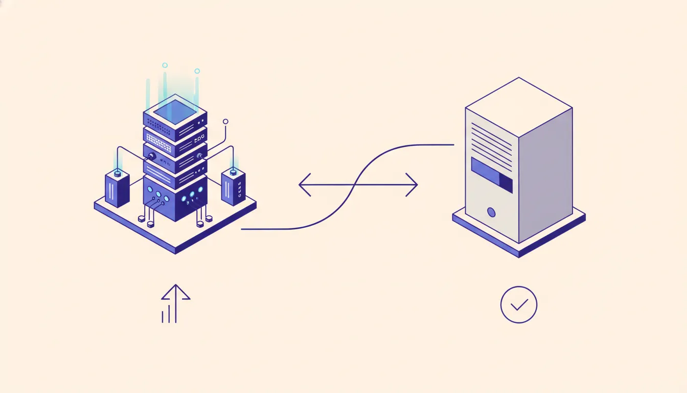 Reference architecture showing an MCP server connected to an application service